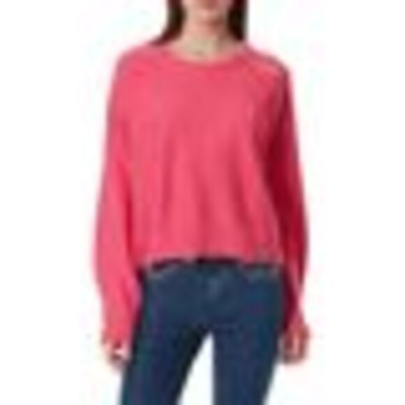 Frayed Gwen Distressed Sweater Raspberry Rose - Picture 3 of 3